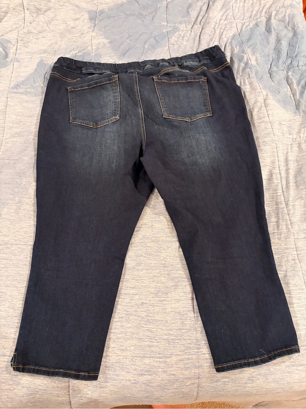 NWOT Westbound women’s Dark Wash Elastic Waist Jeans - Plus size 24 - Picture 4 of 4